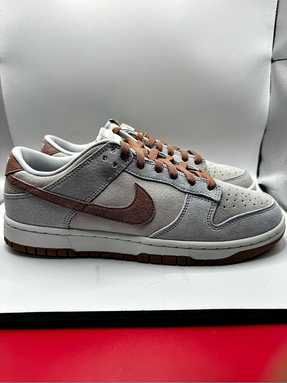 Nike Dunk Low Sneakers Gray & Brown US 10 Like New
